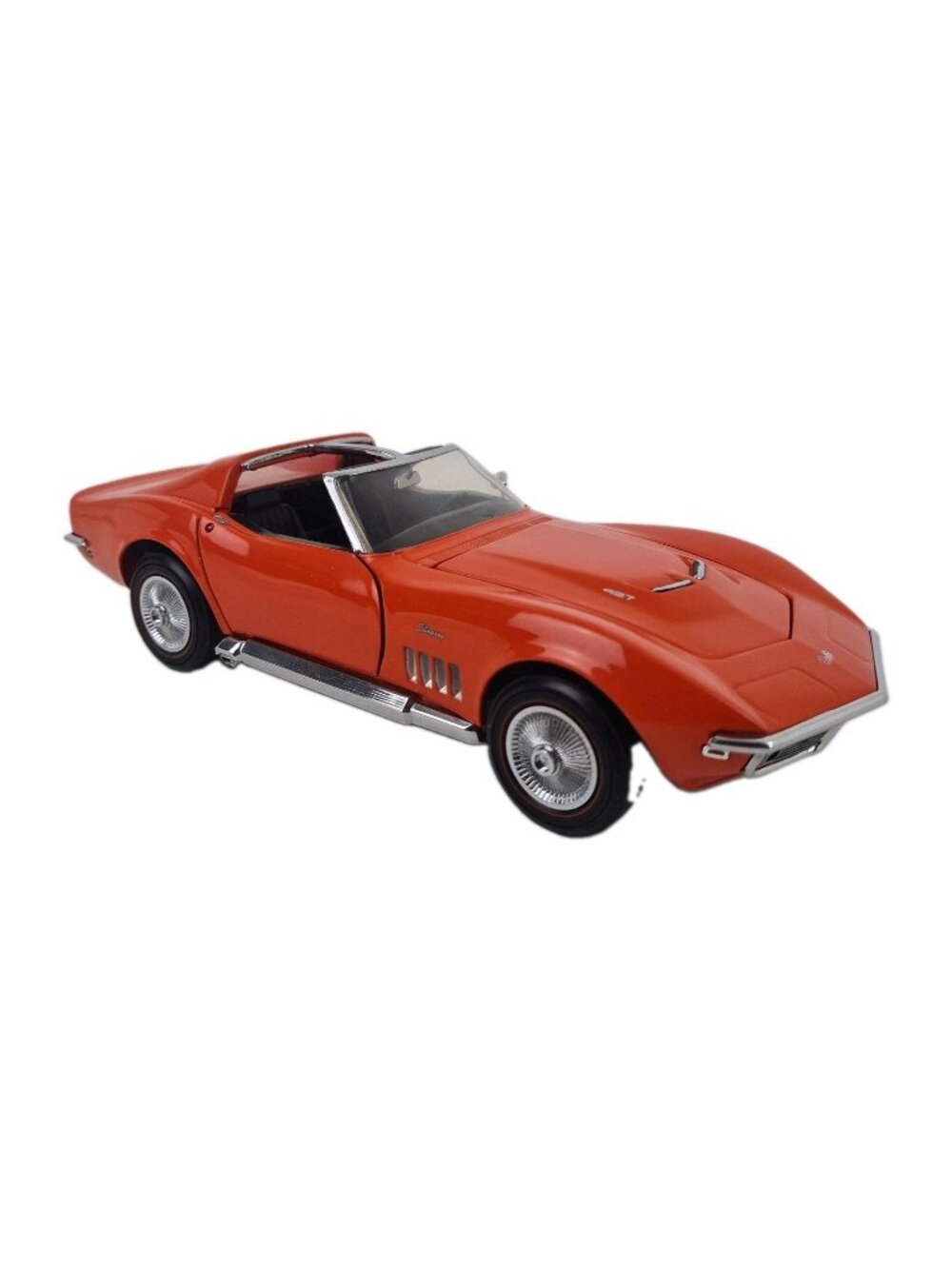 Franklin Mint Precision 1969 Chevrolet Corvette Orange 1:24 Die Cast B11VB57